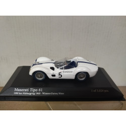 MASERATI TIPO 61 BIRDCAGE 1960 1000 KM NURBURGRING GURNEY-MOSS 1:43 MINICHAMPS
