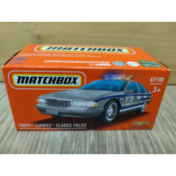 CHEVROLET CAPRICE CLASSIC POLICE 1:64 MATCHBOX BOX CARTON