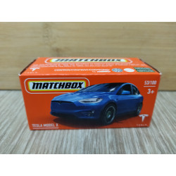 TESLA MODEL X BLUE 1:64 MATCHBOX BOX CARTON
