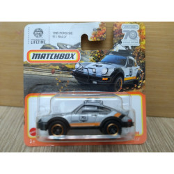 PORSCHE 911 1985 RALLY SILVER/ORANGE 1:64 MATCHBOX