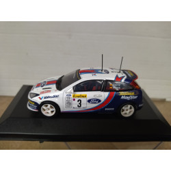 FORD FOCUS WRC 2001 RALLY MONTE CARLO SAINZ 1:43 ALTAYA IXO BOX NO ORIGINAL