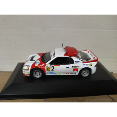 FORD RS 200 1986 RALLY CANARIAS ZANINI 1:43 ALTAYA IXO BOX NO ORIGINAL