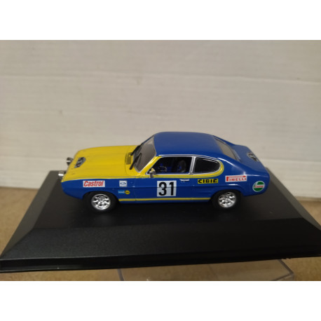 FORD CAPRI 1971 MK1 RS2600 RALLY WIESBADEN ROHRL 1:43 ALTAYA IXO BOX NO ORIGINAL