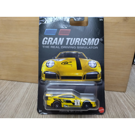 PORSCHE 911 GT3 RS YELLOW 3/5 GRAN TURISMO 1:64 HOT WHEELS