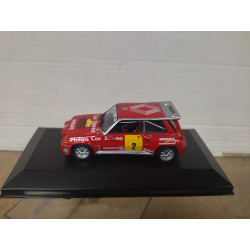 RENAULT 5 MAXI TURBO 1989 RALLY AVILES BARRERAS 1:43 ALTAYA IXO BOX NO ORIGINAL