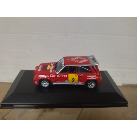 RENAULT 5 MAXI TURBO 1989 RALLY AVILES BARRERAS 1:43 ALTAYA IXO BOX NO ORIGINAL