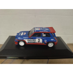 RENAULT 5 MAXI TURBO 1985 RALLY TOUR CORSE RAGNOTTI 1:43 ALTAYA IXO BOX NO ORIGINAL