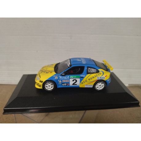 RENAULT MEGANE MAXI 1998 RALLY CANTABRIA CLIMENT 1:43 ALTAYA IXO BOX NO ORIGINAL