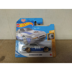 PORSCHE 944 TURBO 1989 GREY/BLUE 2/5 TURBO 1:64 HOT WHEELS