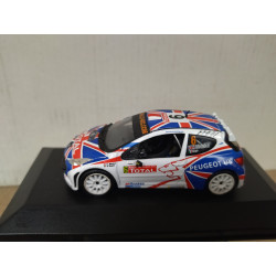 PEUGEOT 207 S2000 2009 RALLY YPRES MEEKE 1:43 ALTAYA IXO DEFECTUOSO/BOX NO ORIGINAL