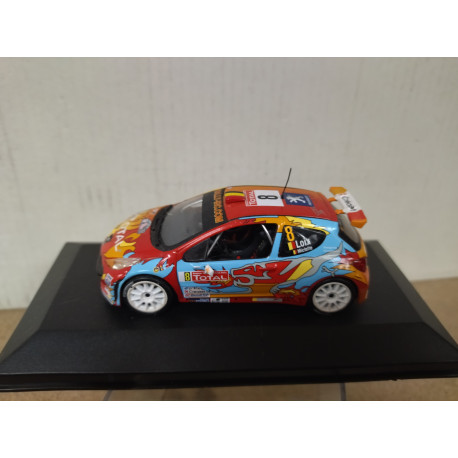 PEUGEOT 207 S2000 2009 RALLY YPRES LOIX 1:43 ALTAYA IXO BOX NO ORIGINAL