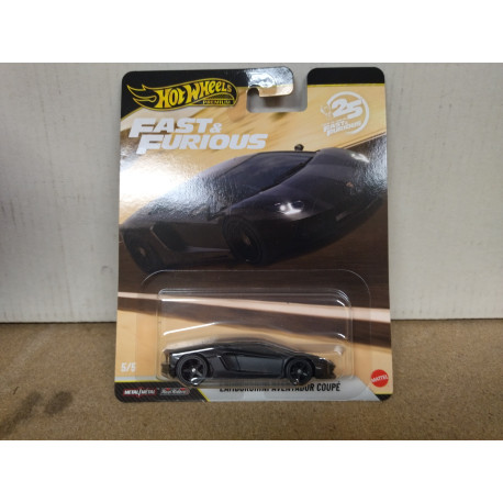 LAMBORGHINI AVENTADOR COUPE 25 YEARS FAST & FURIOUS 5/5 1:64 HOT WHEELS PREMIUM