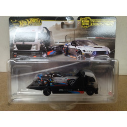 FORD MUSTANG 2024 + AERO LIFT TEAM TRANSPORT 1:64 HOT WHEELS PREMIUM
