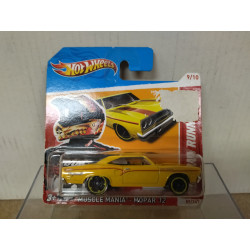 PLYMOUTH ROAD RUNNER 1970 YELLOW CARTON ROTO 1:64 HOT WHEELS VINTAGE