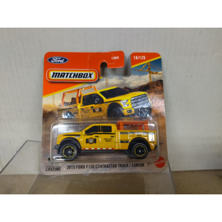 FORD F-150 2015 STRRET LIGHT CONTRACTOR TRUCK 1:64 MATCHBOX 18/125