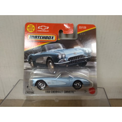 CHEVROLET CORVETTE C1 1958 CONVERTIBLE BLUE 1:64 MATCHBOX 22/125