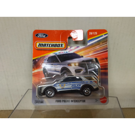 FORD POLICE INTERCEPTOR SKY BLUE 1:64 MATCHBOX 28/125