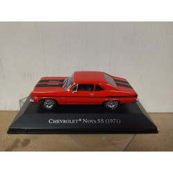 CHEVROLET NOVA SS 1971 RED/BLACK AMERICAN CARS 1:43 ALTAYA IXO