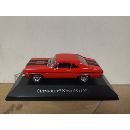 CHEVROLET NOVA SS 1971 RED/BLACK AMERICAN CARS 1:43 ALTAYA IXO