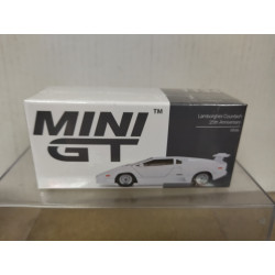 LAMBORGHINI COUNTACH WHITE 25TH ANNIVERSARY 1:64 MINI GT 1134L