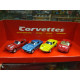 4-CAR BOX SET CHEVROLET CORVETTE 1963,1965,1970,1998 1:64 JOHNNY LIGHTNING