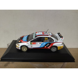 MITSUBISHI LANCER 2010 EVO IX RALLY MEXICO ARAUJO 1:43 ALTAYA IXO BOX NO ORIGINAL