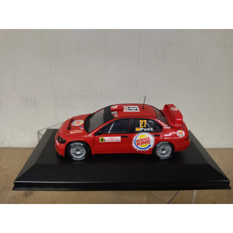 MITSUBISHI LANCER 2007 WR05 RALLY MONTE CARLO PONS 1:43 ALTAYA IXO BOX NO ORIGINAL