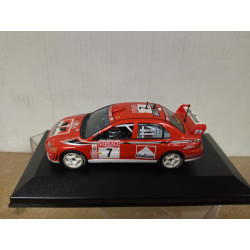 MITSUBISHI LANCER 2001 WRC RALLY SAANREMO MAKINEN 1:43 ALTAYA IXO BOX NO ORIGINAL