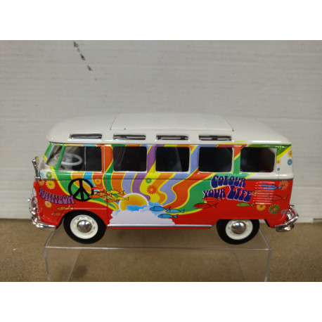 VOLKSWAGEN T1 VAN SAMBA COLOUR YOUR LIFE 1:25 MAISTO NO BOX