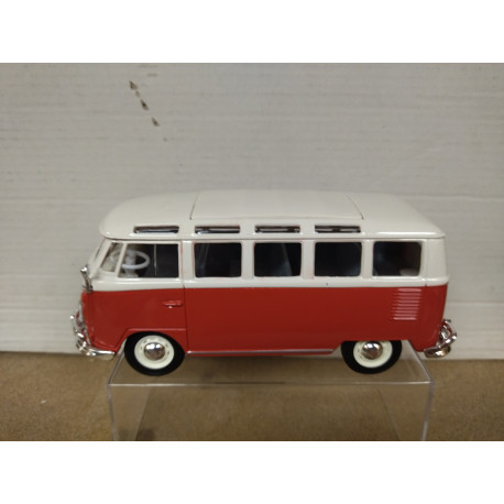 VOLKSWAGEN T1 VAN SAMBA RED/WHITE 1:25 MAISTO NO BOX