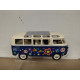 VOLKSWAGEN T1 1962 VAN SAMBA PEACE & LOVE 1:24 KINSMART NO BOX