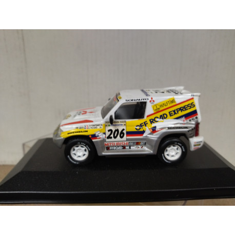 MITSUBISHI PAJERO 1998 RALLY DAKAR FONTENAY 1:43 DEFECT/CALCAS/BOX NO ORIGINAL