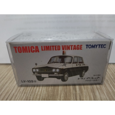 ISUZU BELLETT POLICE JAPAN 1:64 TOMICA LIMITED VINTAGE LV-103a