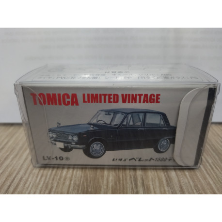 ISUZU BELLET 1500 DX BLACK 1:64 TOMICA LIMITED VINTAGE LV-10a