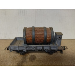 VAGON TRANSPORTE DE BARRIL 1:87 H0 FLEISHMANN DESGUACE/NO BOX