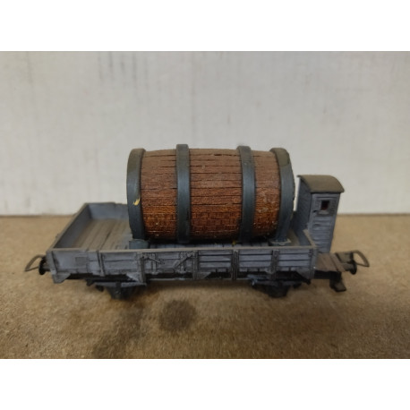 VAGON TRANSPORTE DE BARRIL 1:87 H0 FLEISHMANN DESGUACE/NO BOX