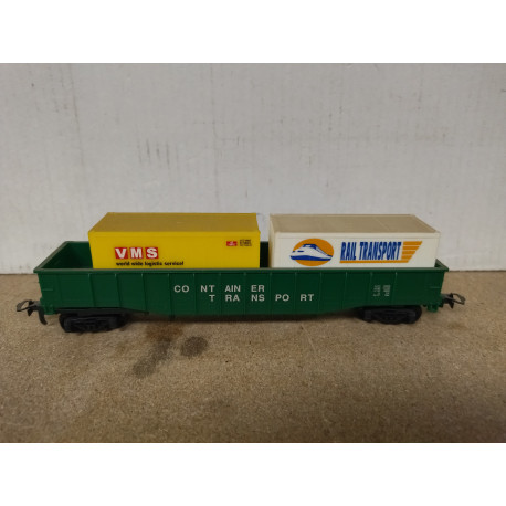 VAGON TRANSPORTE CONTENEDORES 1:87 H0 DESGUACE/NO BOX