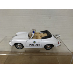 PORSCHE 356 CABRIOLET POLIZEI 1:43 SCHUCO JUNIOR NO BOX