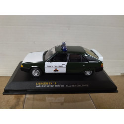 CITROEN BX 19 1988 TRAFICO GUARDIA CIVIL 1:43 ALTAYA IXO DEFECT/NO RETRO