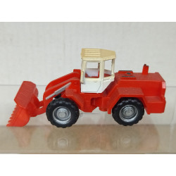 EXCAVADORA/WHEEL LOADER RED apx 1:87 H0 NO BOX/SUCIO