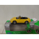 PORSCHE 911 (997) CARRERA S CABRIOLET YELLOW 1:60/apx 1:64 WELLY BOX GREEN/GREY