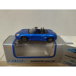 PORSCHE BOXSTER CABRIOLET BLUE 1:60/apx 1:64 WELLY BOX GREY