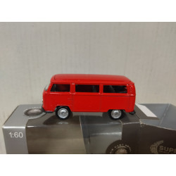 VOLKSWAGEN T2 BUS RED 1:60/apx 1:64 WELLY SUPER9