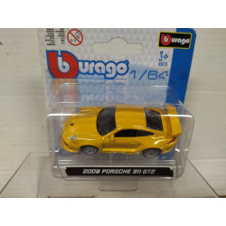PORSCHE 911 TURBO 2006 YELLOW 1:64 BBURAGO