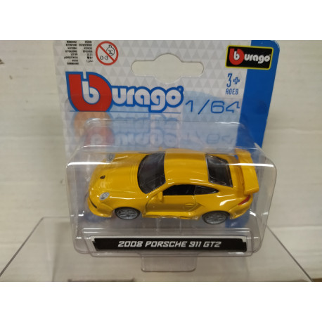 PORSCHE 911 TURBO 2006 YELLOW 1:64 BBURAGO
