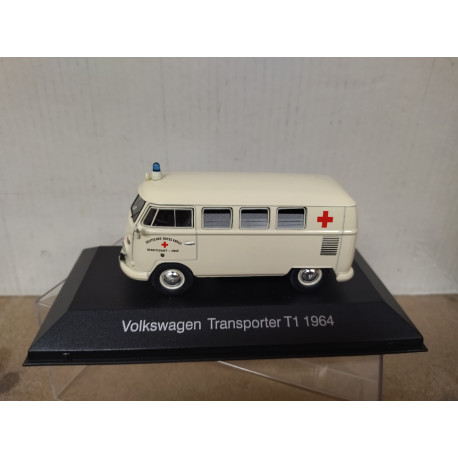 VOLKSWAGEN T1 1964 ROTES KREUZ AMBULANCE 1:43 ATLAS IXO HARD BOX