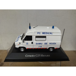CITROEN C-25 1984 HEULIEZ SAMU AMBULANCE 1:43 ATLAS IXO HARD BOX