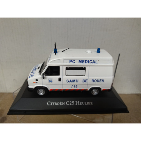 CITROEN C-25 1984 HEULIEZ SAMU AMBULANCE 1:43 ATLAS IXO HARD BOX