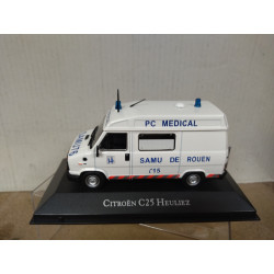 CITROEN C-25 1984 HEULIEZ SAMU AMBULANCE 1:43 ATLAS IXO DEFECT/NO RETRO HARD BOX