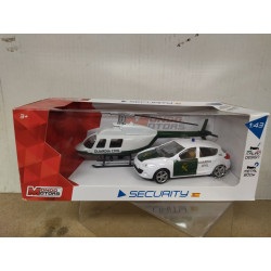 RENAULT MEGANE GUARDIA CIVIL + HELICOPTERO 1:43 MONDO MOTORS